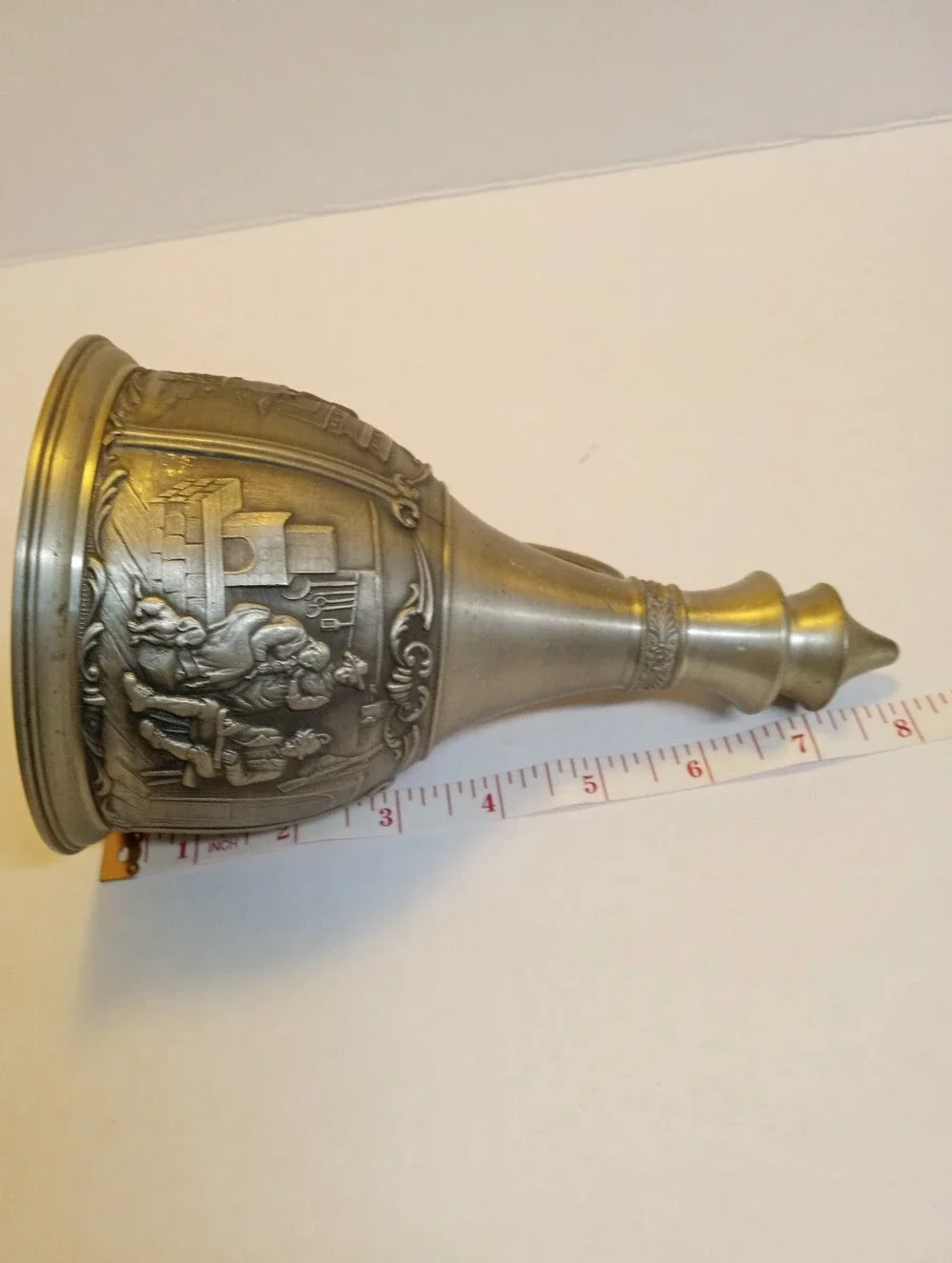 Vintage German pewter decanter produced by the maker SKS Zinn (marked 